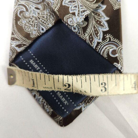 Hart Schaffner Marx Paisley Designer Mens Silk Tie 58.5" x 3.5" Made In USA - Picture 4 of 5